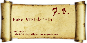 Feke Viktória névjegykártya